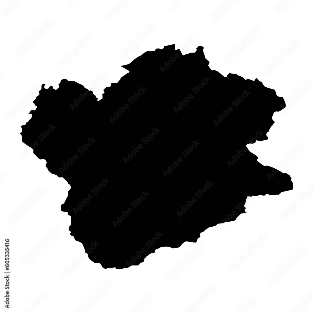 South Banat district map, administrative district of Serbia. Vector illustration.