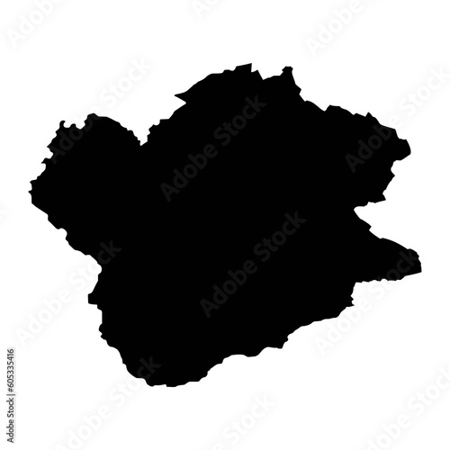 South Banat district map  administrative district of Serbia. Vector illustration.