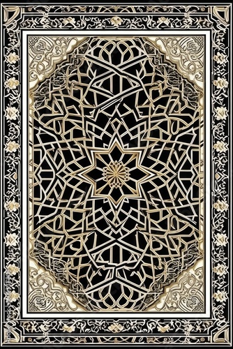 islamic frame pattern gorgeous print Generative Ai