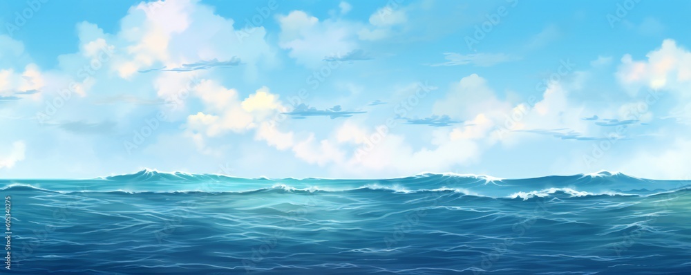 Obraz premium Fresh Tropical Water Paradise Background Generative AI