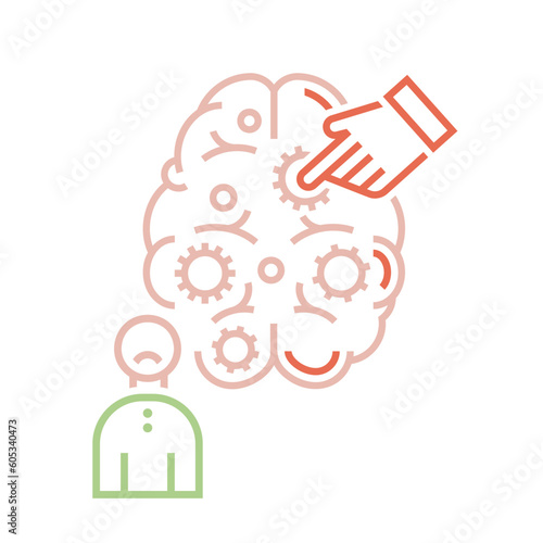 Convincing, persuading icon, pictogram. Editable vector illustration