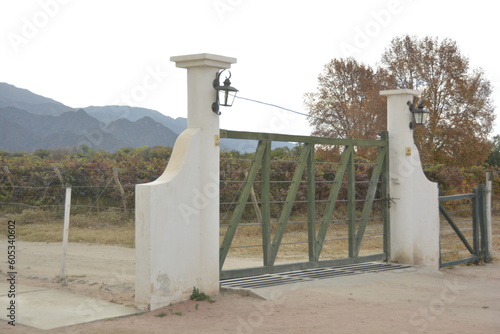 white fence in the park