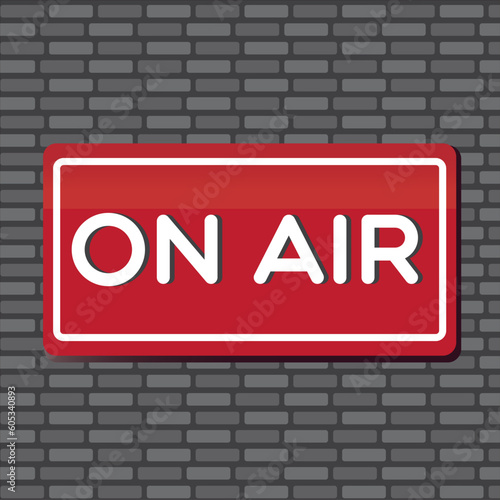 On air, broadcast icon vector illustration symbol