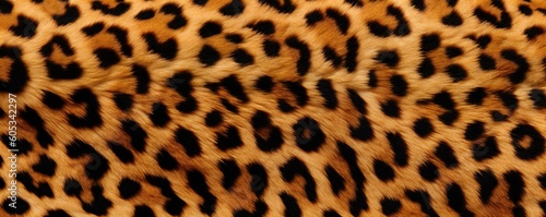 Leopard Fur Skin Background Texture Generative AI 