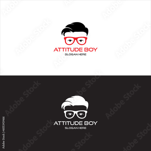 Attitude Boy Logo in Vector photo
