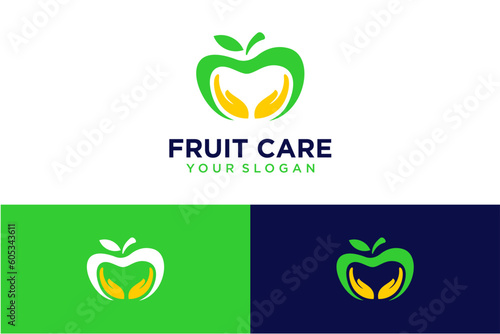 fruit logo design with care