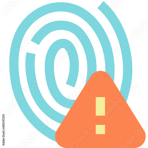 fingerprint detect flat icon