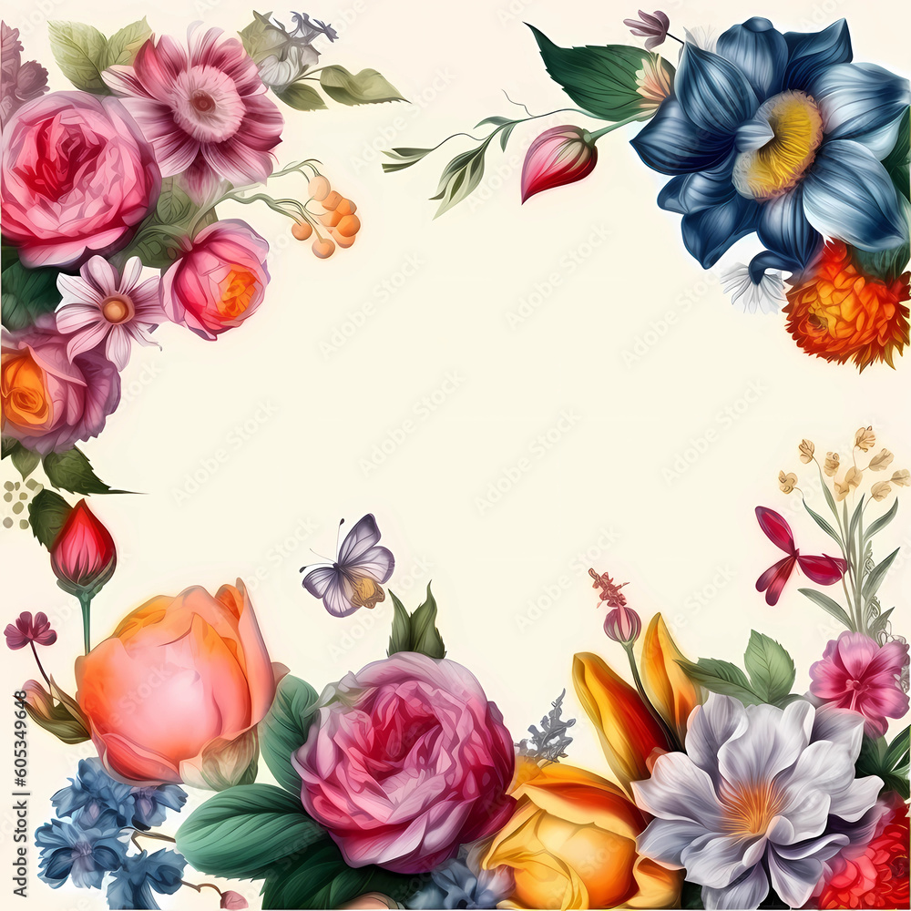 Blumenrahmen (AI generiert) Blumenrahmen (AI generiert)