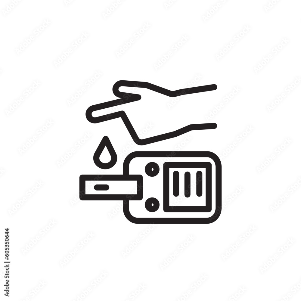 Blood Checker Test Outline Icon Blood Checker Test Outline Icon