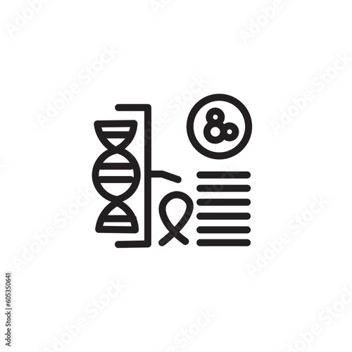 Blood Cancer Dna Outline Icon