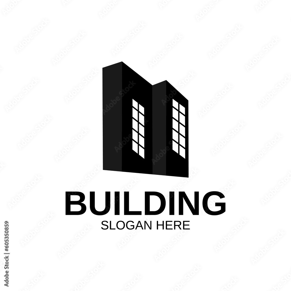 building logo, complex logo, real estate logo, perfect for mascot, icon, etc.