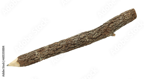 Wood pencil isolated with clipping path