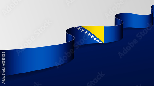 Photos Bosnia ribbon flag background.