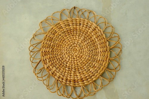 Wall hanging decorate in room. Made from nature materials. Dekorasi dinding photo