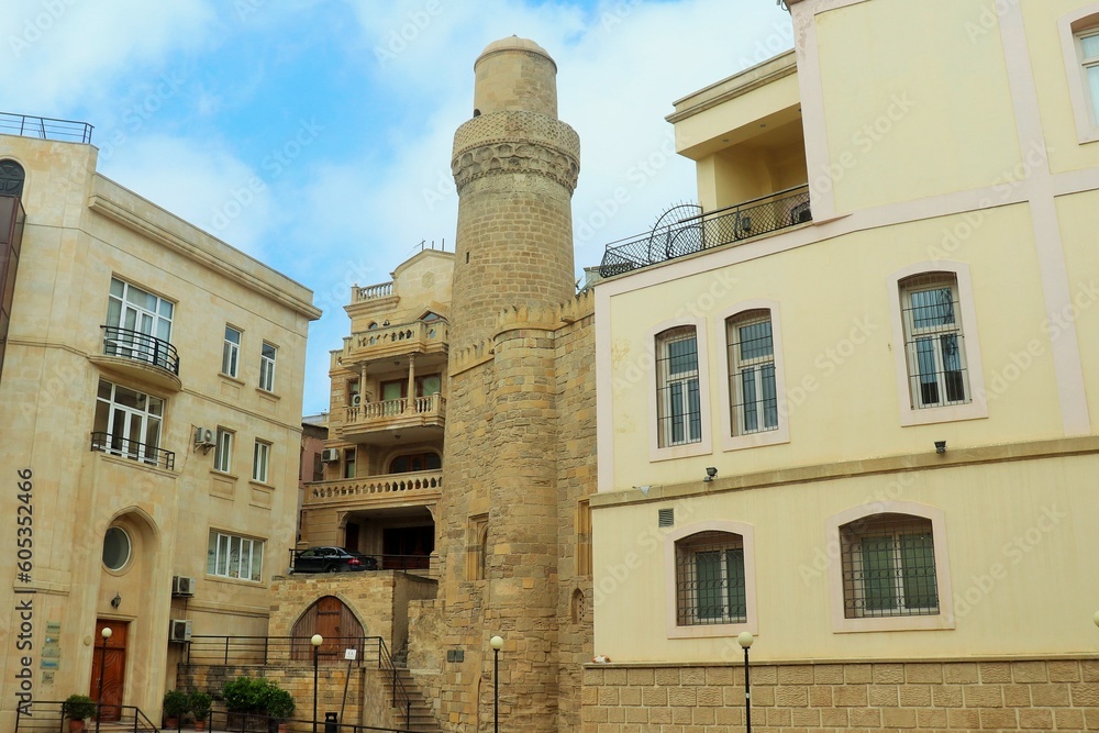 Ancient mosque in the old center of Baku