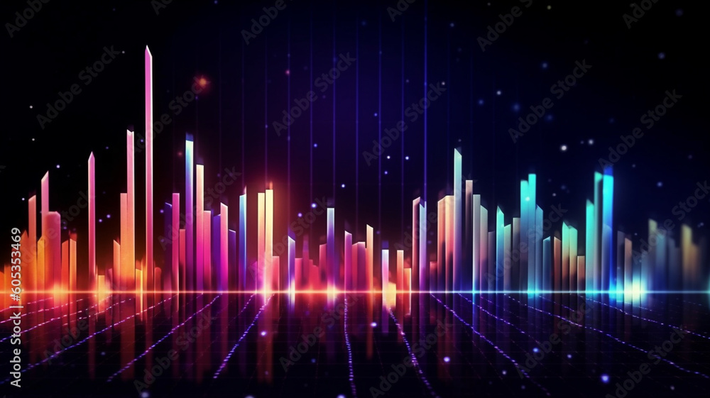 Stock market chart Created With Generative AI Technology Stock market chart Created With Generative AI Technology