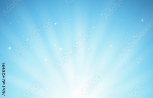 blue sparkle rays glitter lights with bokeh elegant lens flare abstract background. Dust sparks background.
