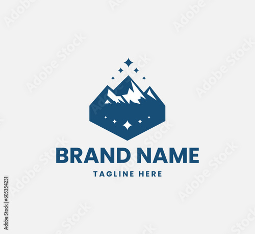 Vintage Retro Mountain for your business or company logo design