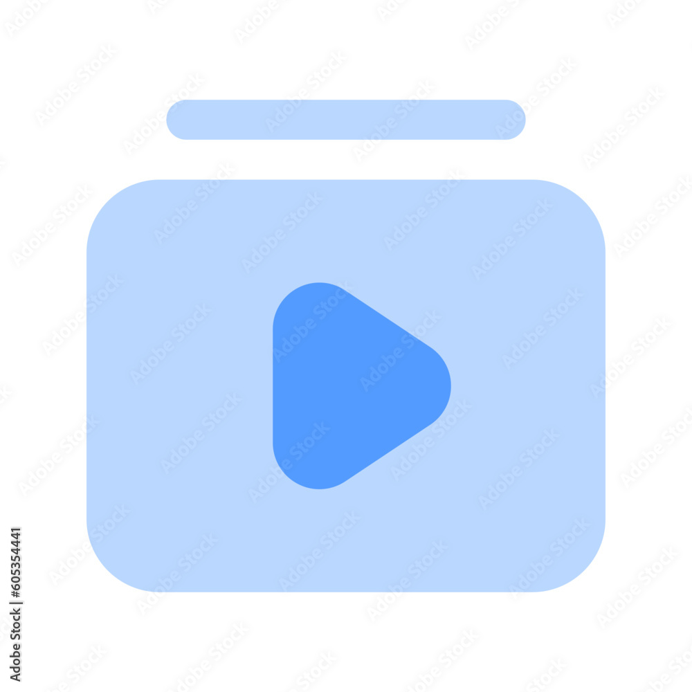 video playlist duotone icon