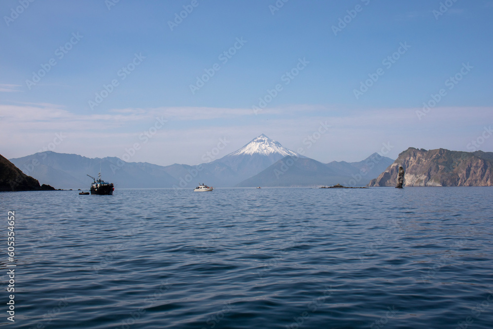 sea and volcano 