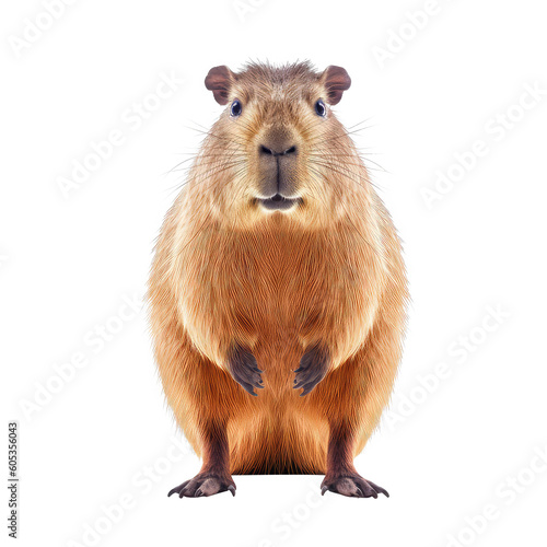 capybara on a transparant background, PNG, Generative Ai