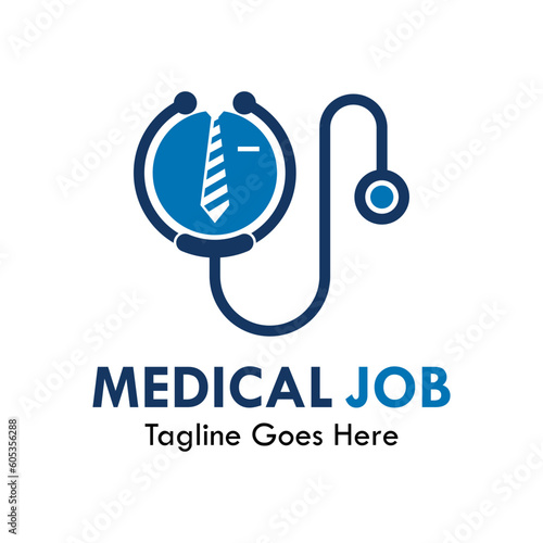 Medical job design logo template illustration