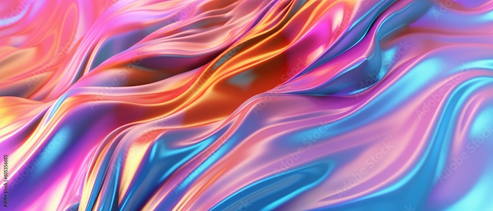 Flowing Colorful Tin Foil Background Flowing Colorful Tin Foil Background