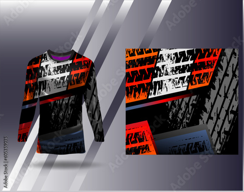 Sports jersey and tshirt template sports design for football racing gaming jersey vector