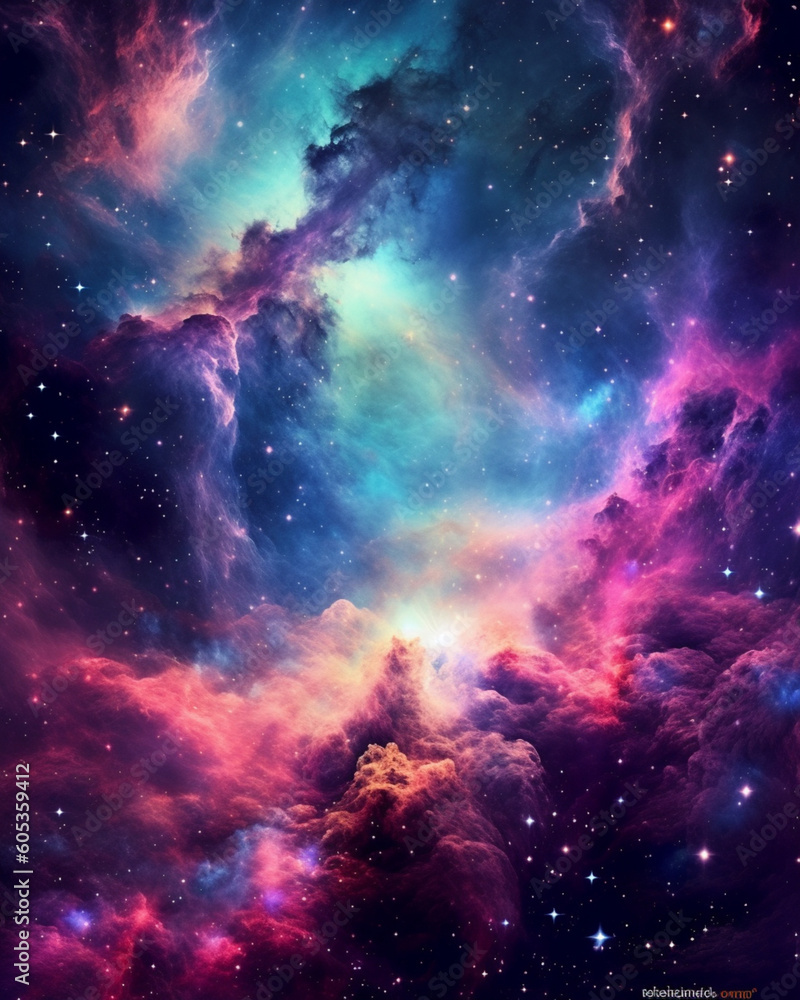 Fototapeta premium Nebula Igniting : Generative AI