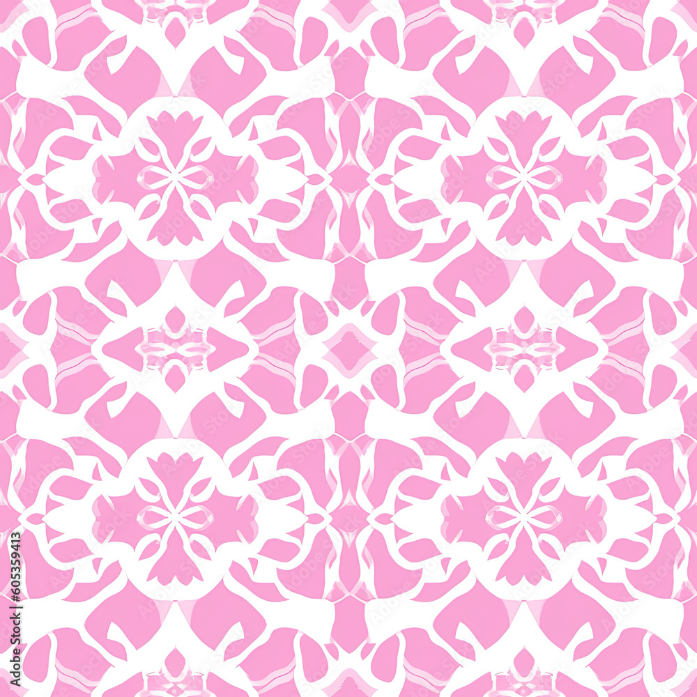pink and white pattern background, tile, seamless