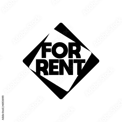 Real estate property for rent sign logo design