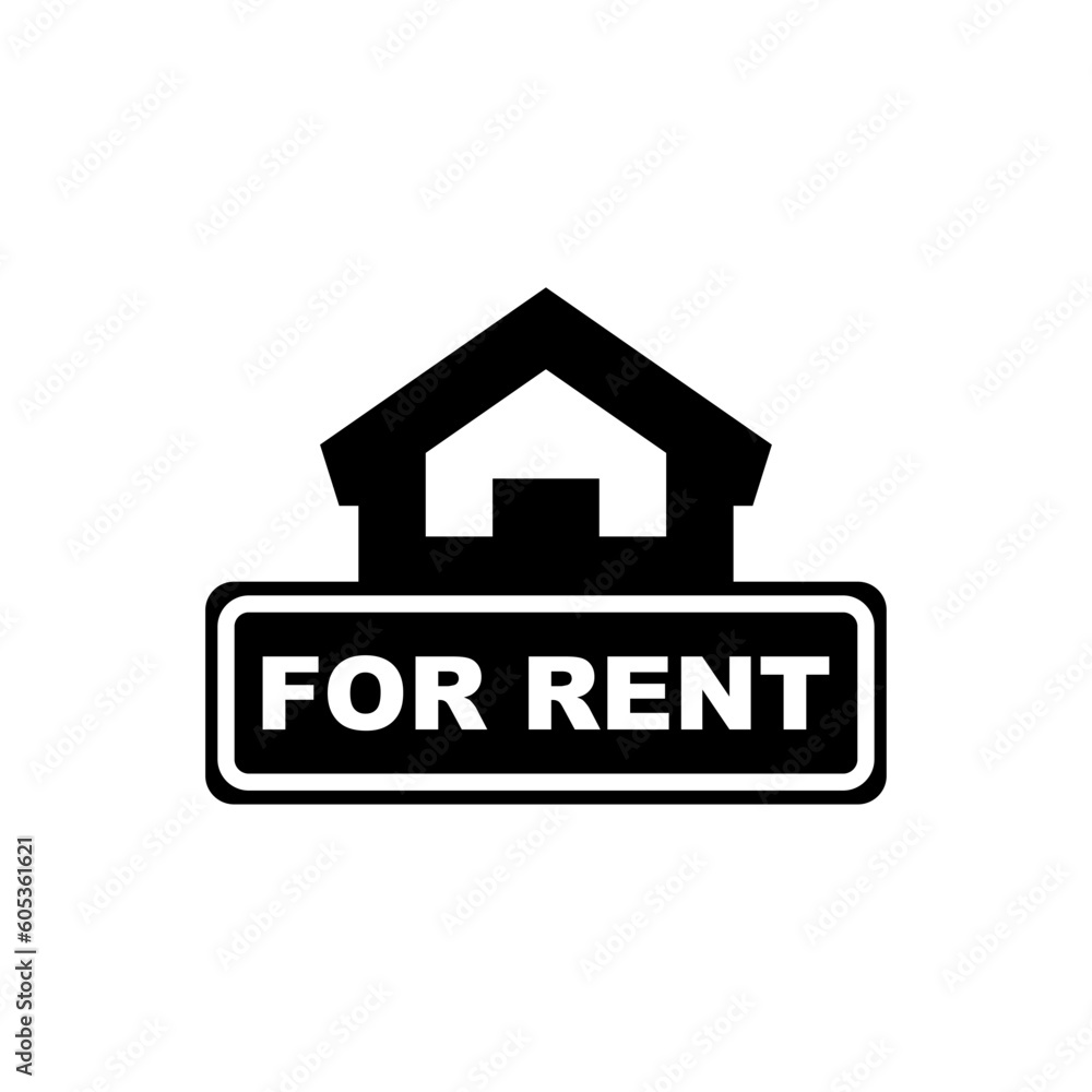 Real estate property for rent sign logo design Real estate property for rent sign logo design