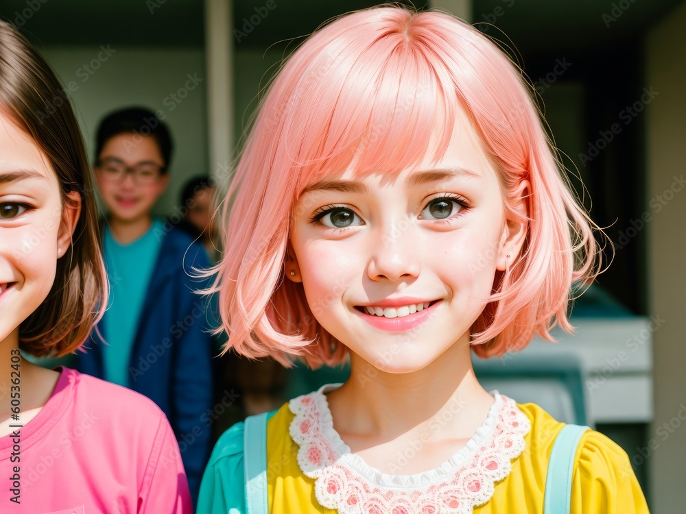 Picture of caucasian children volume one created with generative ai, ki Picture of caucasian children volume one created with generative ai, ki