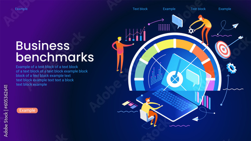 Benchmarking concept. Analysis of the effective functioning of the business. The idea of development and improvement of business. Business risk testing. 