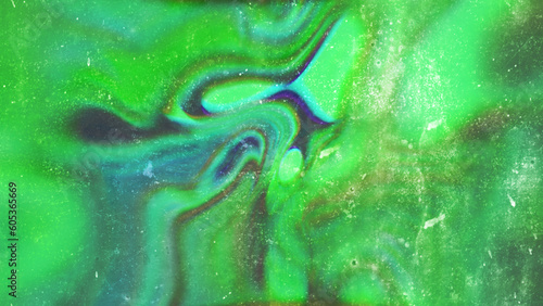 green holographic liquid with tints