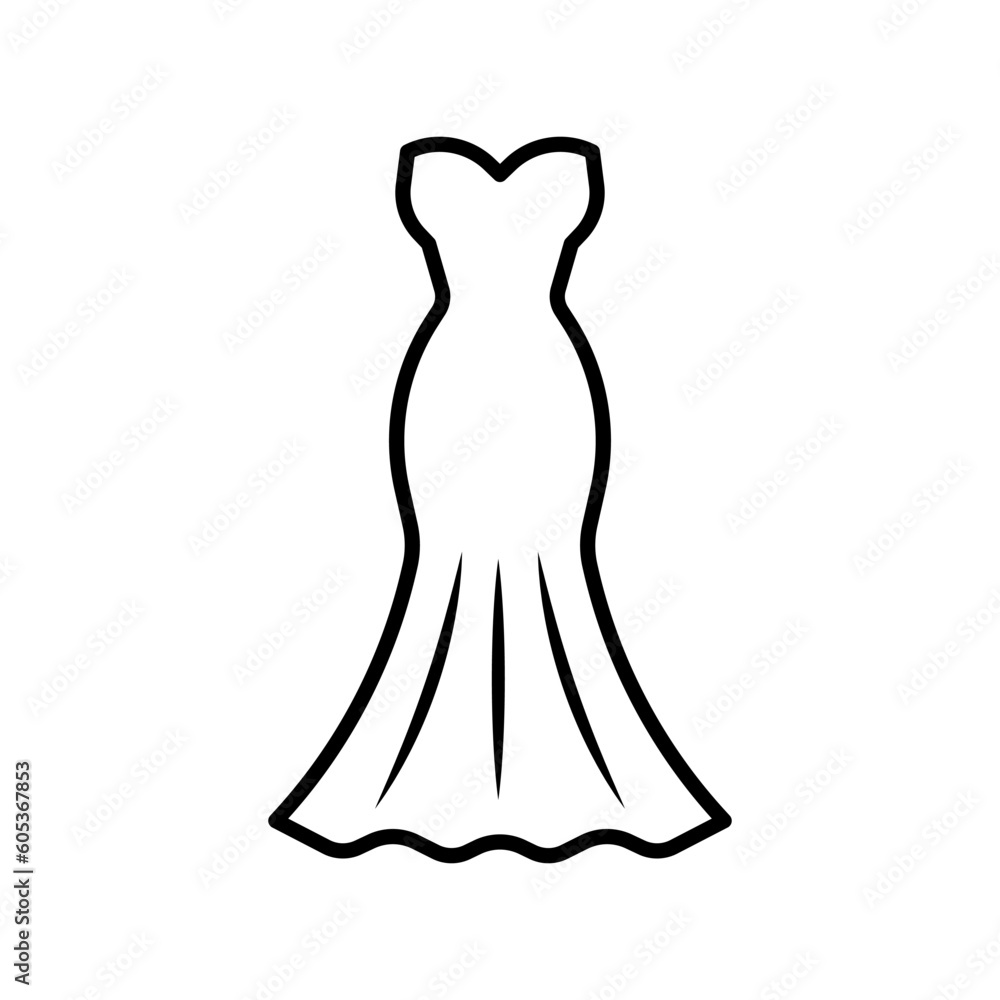 Dress icon vector on trendy design