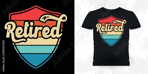 Funny Retirement Pension Retired Retro Vintage Retirement T-shirt Design