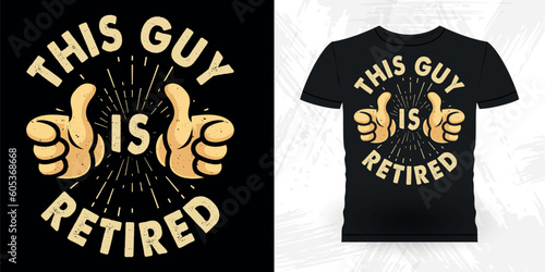 Funny Retirement Pension Retired Retro Vintage Retirement T-shirt Design