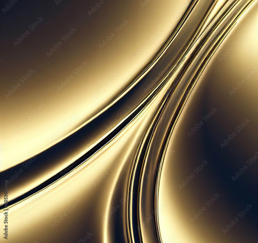 Obraz premium curve golde texture dynamic movement for premium product and luxuary.Generative AI