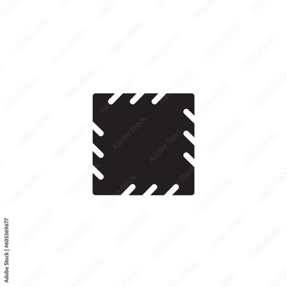 Fabric Sew Patch Solid Icon Fabric Sew Patch Solid Icon