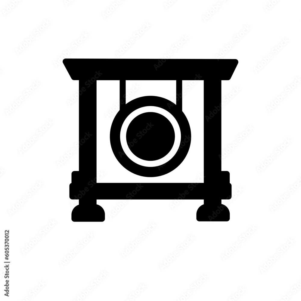 Gong Drum Music Solid Icon Gong Drum Music Solid Icon