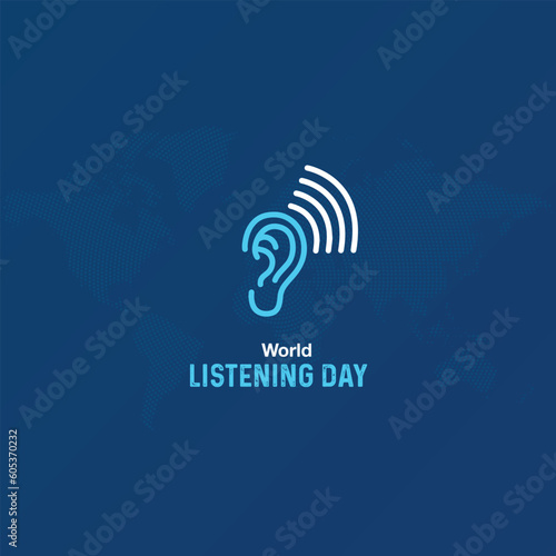 world listening day. listening day vector illustration. world music day vector illustration.