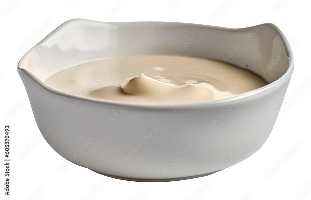 Mayonnaise on transparent background. Generative AI. Mayonnaise on transparent background. Generative AI.