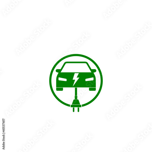 EV charging station icon. Charging energy station icon isolated on white background