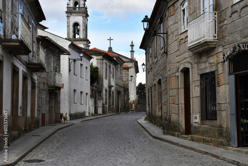 Fototapeta Naklejka Na Ścianę i Meble -  Favaios, Portugal - march 26 2022 : the village center
