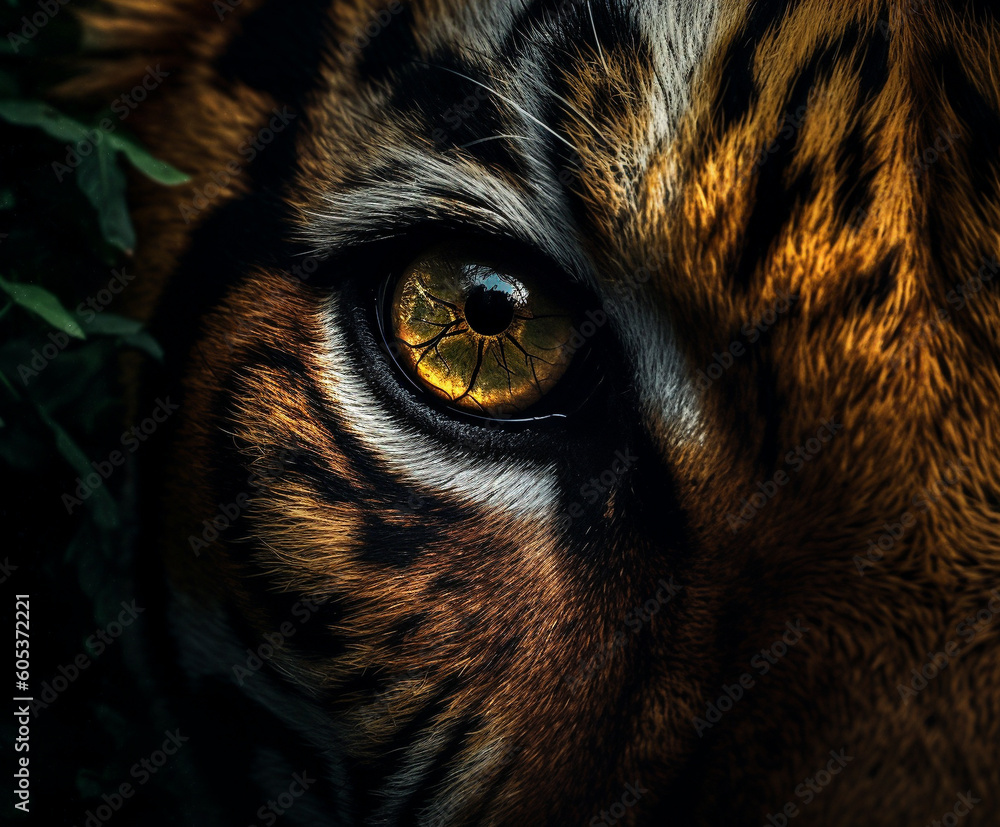 portrait of a fierce tiger eyes for international tiger day