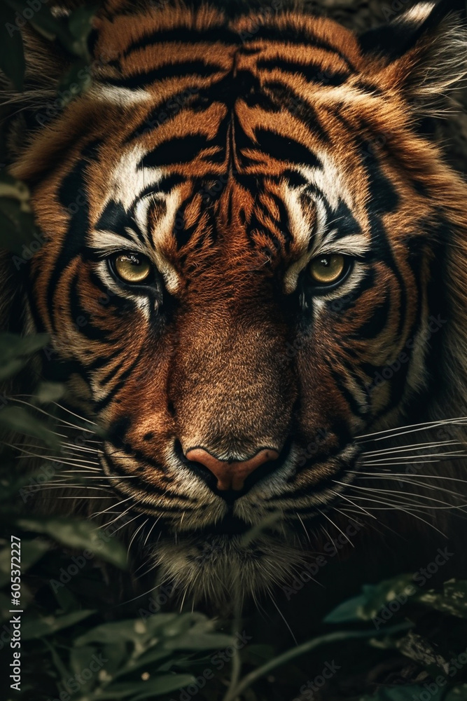 portrait of a fierce tiger eyes for international tiger day
