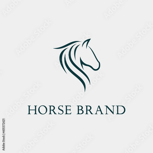 horse head logo icon vector illustration