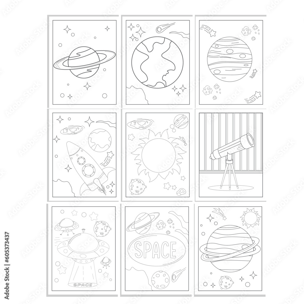 Space Planets Coloring Pages