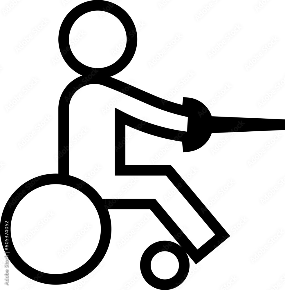 Disabled, sport, icon, thin, line, style Disabled, sport, icon, thin, line, style